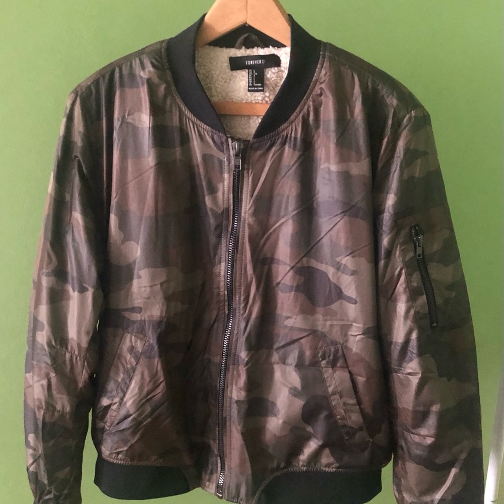 Forever 21 Camouflage Bomber Jacket